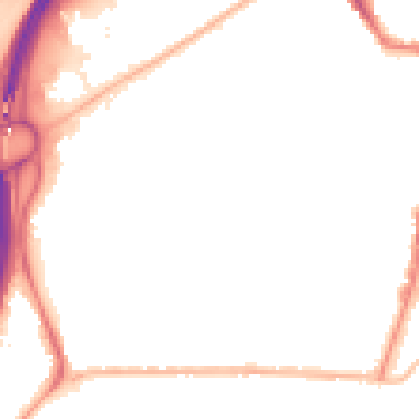 Night-time road noise heatmap for TS1 4EQ