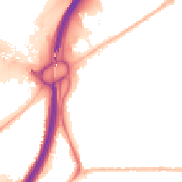 Night-time road noise heatmap for TS1 4HT
