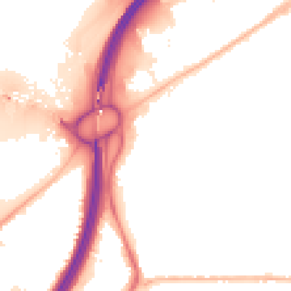 Night-time road noise heatmap for TS1 4HX