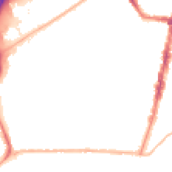 Night-time road noise heatmap for TS1 4JH