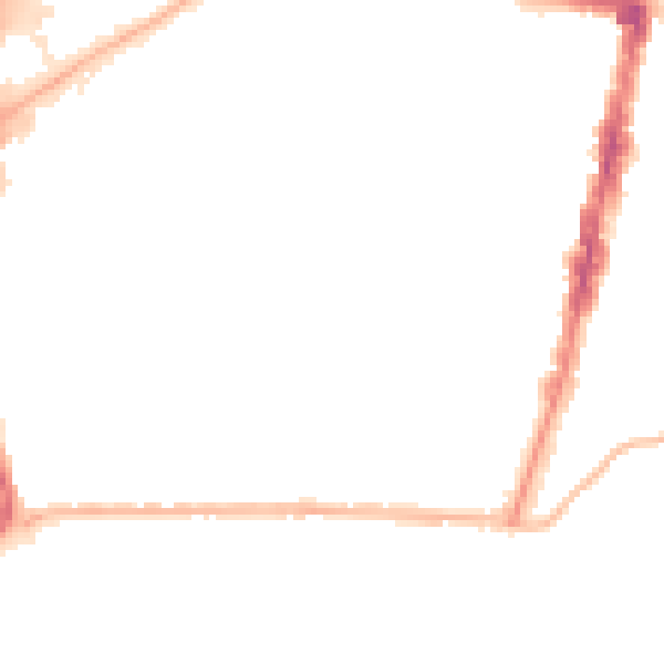 Night-time road noise heatmap for TS1 4JP