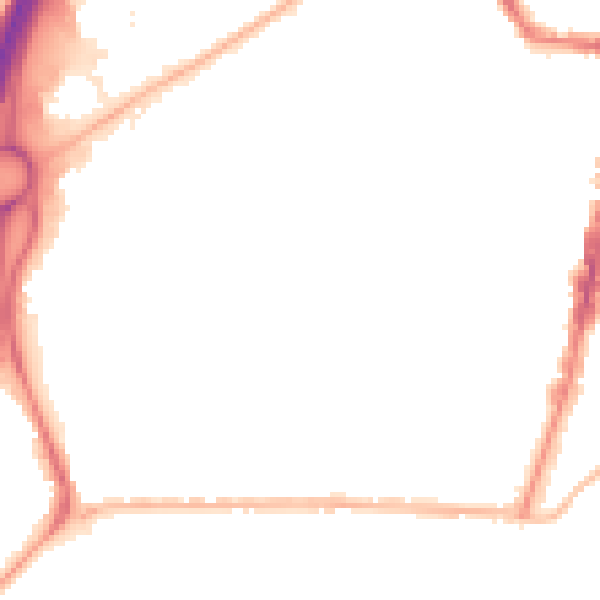 Night-time road noise heatmap for TS1 4JQ