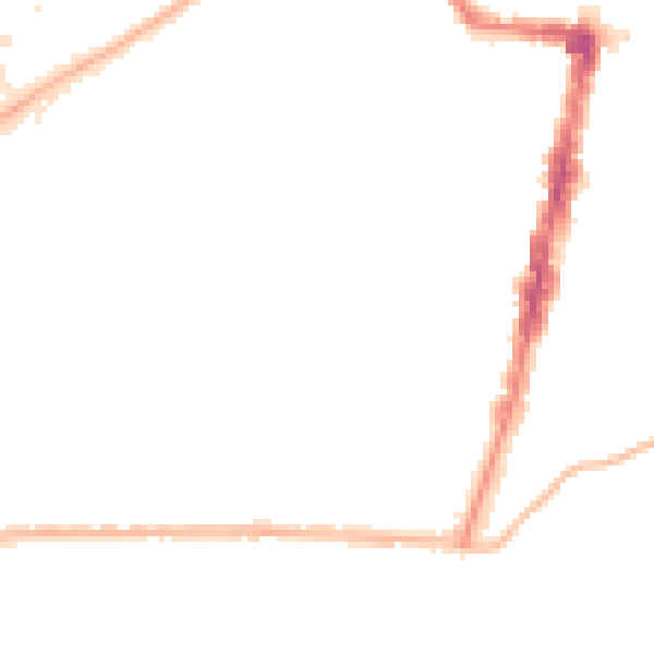 Night-time road noise heatmap for TS1 4JX