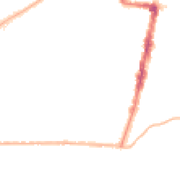 Night-time road noise heatmap for TS1 4JY