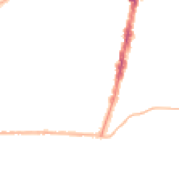 Night-time road noise heatmap for TS1 4LG