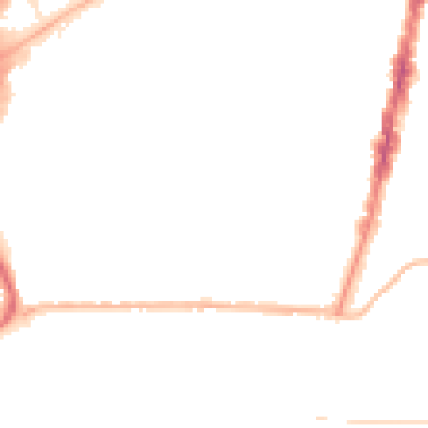 Night-time road noise heatmap for TS1 4PQ