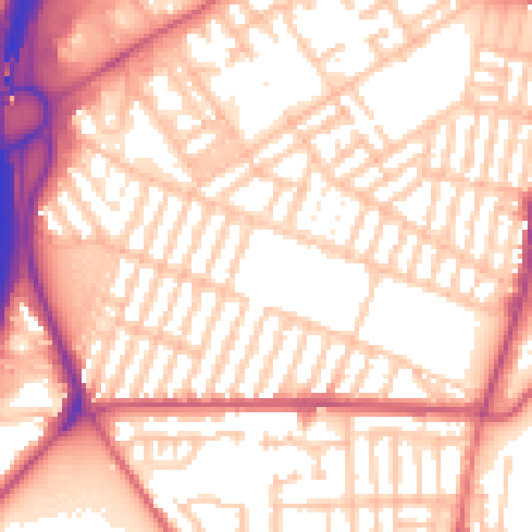 Daytime road noise heatmap for TS1 4PS