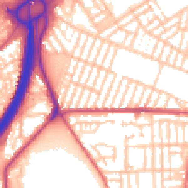 Daytime road noise heatmap for TS1 4QZ
