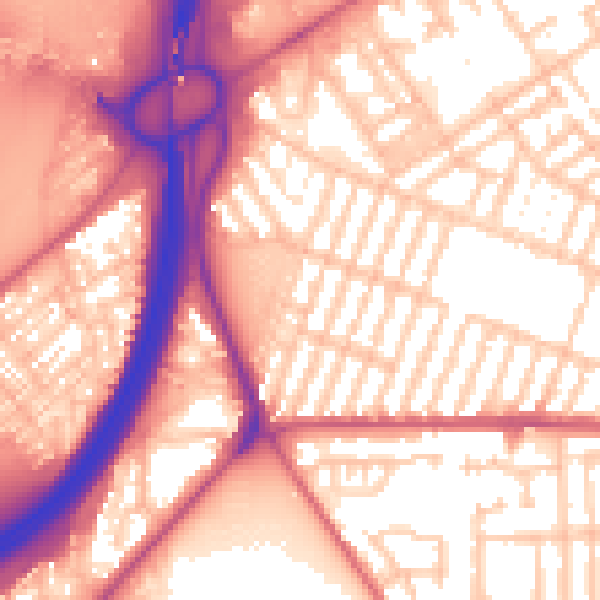Daytime road noise heatmap for TS1 4RU