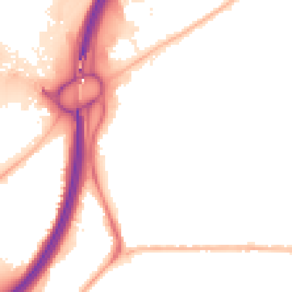 Night-time road noise heatmap for TS1 4SE