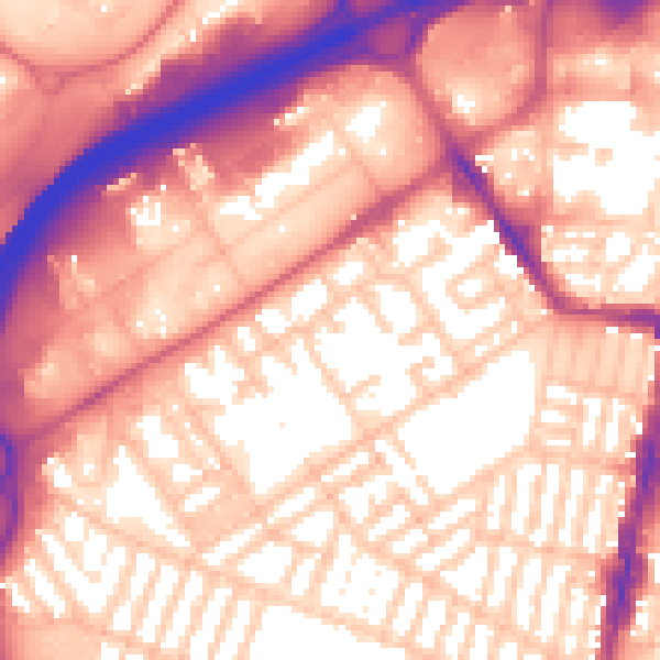 Daytime road noise heatmap for TS1 5NJ
