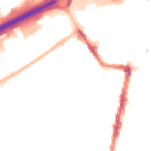 Night-time road noise heatmap for TS1 5NS