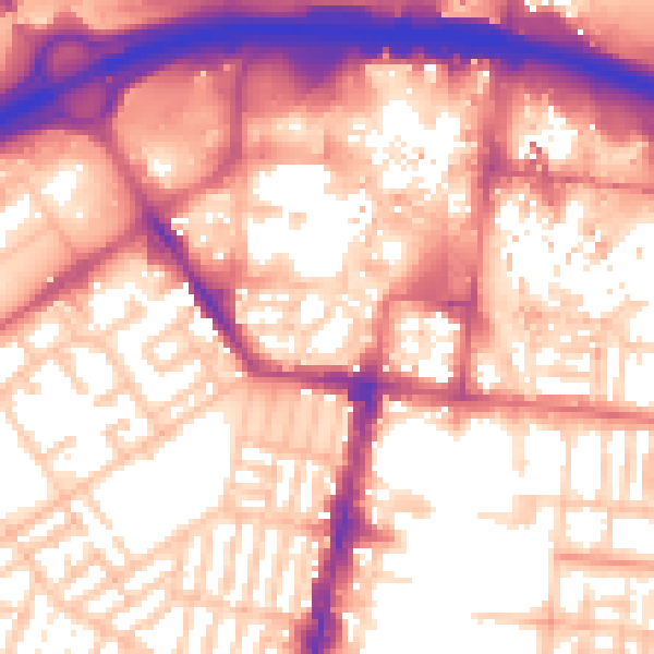 Daytime road noise heatmap for TS1 5TS