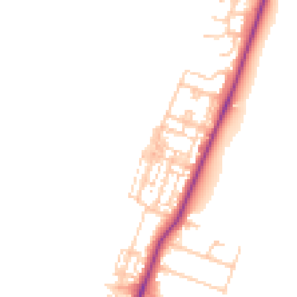 Daytime road noise heatmap for TS16 0AF