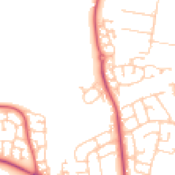 Daytime road noise heatmap for TS16 0FB