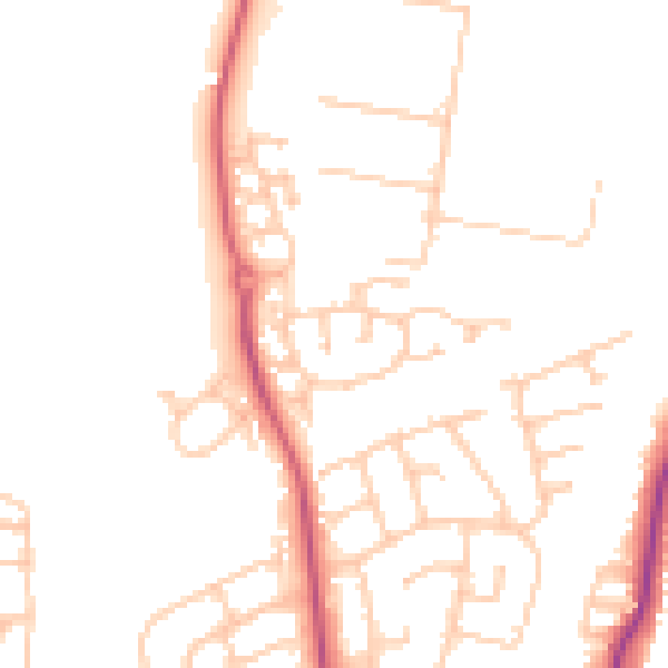 Daytime road noise heatmap for TS16 0RS