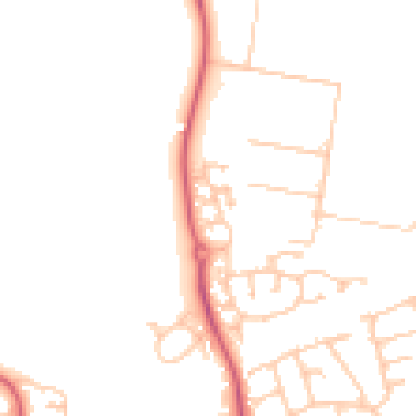 Daytime road noise heatmap for TS16 0SD
