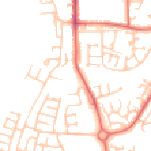 Daytime road noise heatmap for TS17 0AD