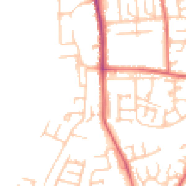 Daytime road noise heatmap for TS17 0AR