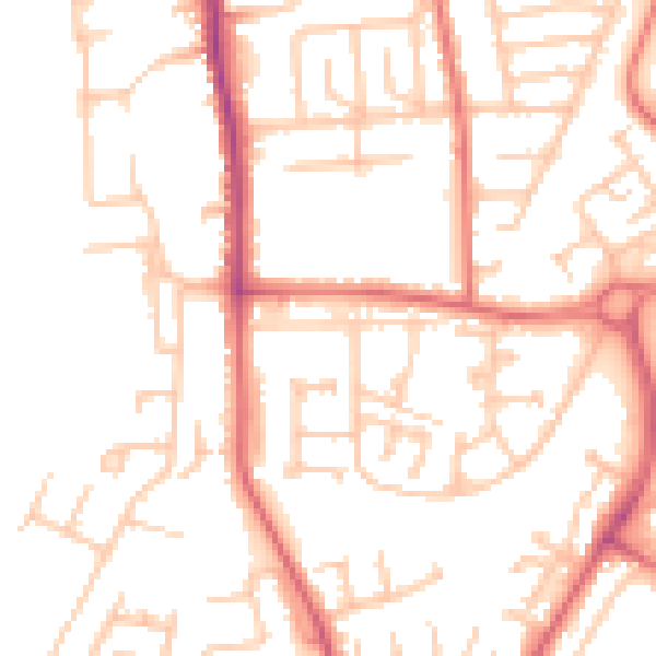 Daytime road noise heatmap for TS17 0AS