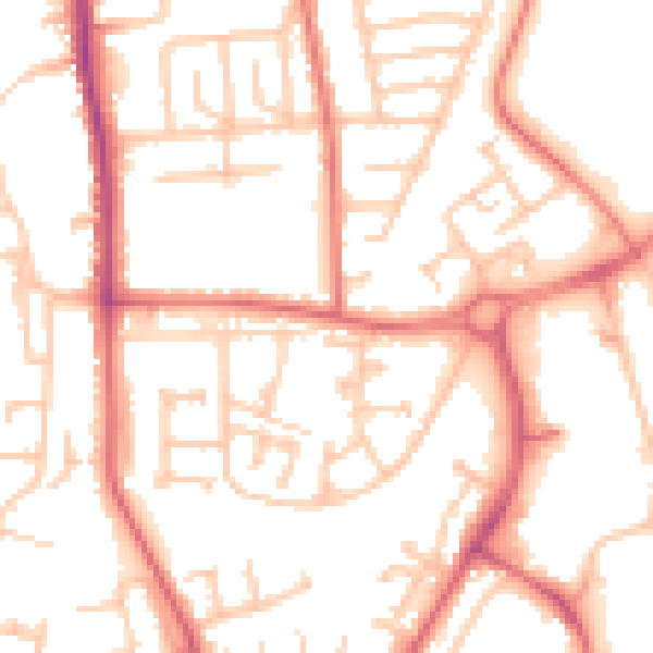 Daytime road noise heatmap for TS17 0AX