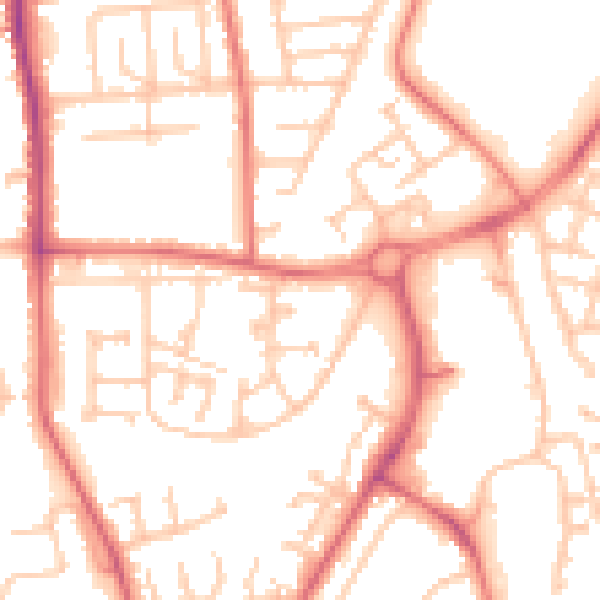 Daytime road noise heatmap for TS17 0BF