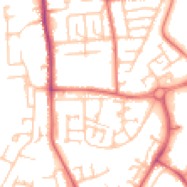 Daytime road noise heatmap for TS17 0BG