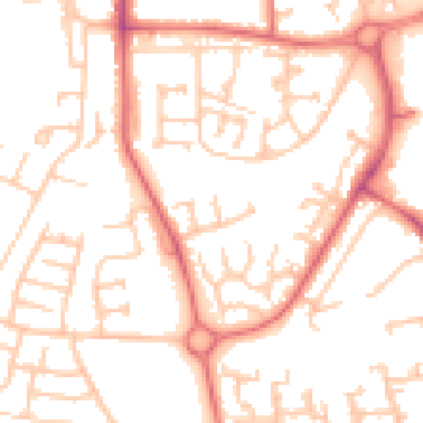 Daytime road noise heatmap for TS17 0BS