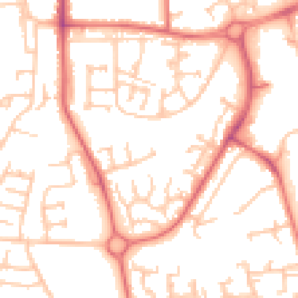 Daytime road noise heatmap for TS17 0BU