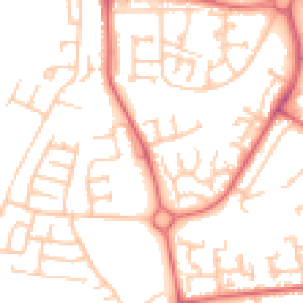 Daytime road noise heatmap for TS17 0BW