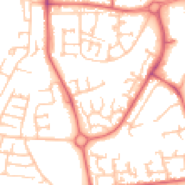 Daytime road noise heatmap for TS17 0BX
