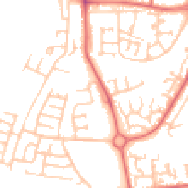 Daytime road noise heatmap for TS17 0BY