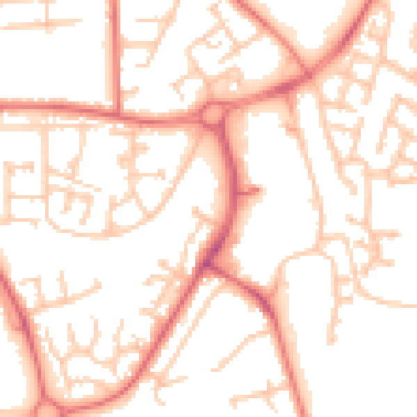 Daytime road noise heatmap for TS17 0DE