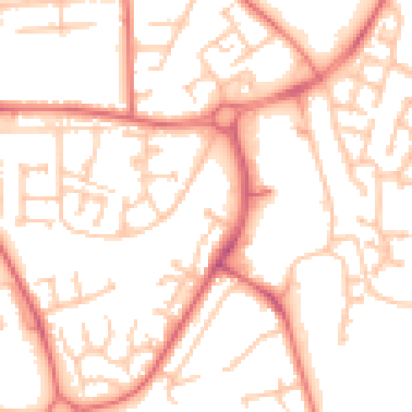 Daytime road noise heatmap for TS17 0DF