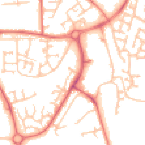 Daytime road noise heatmap for TS17 0DG