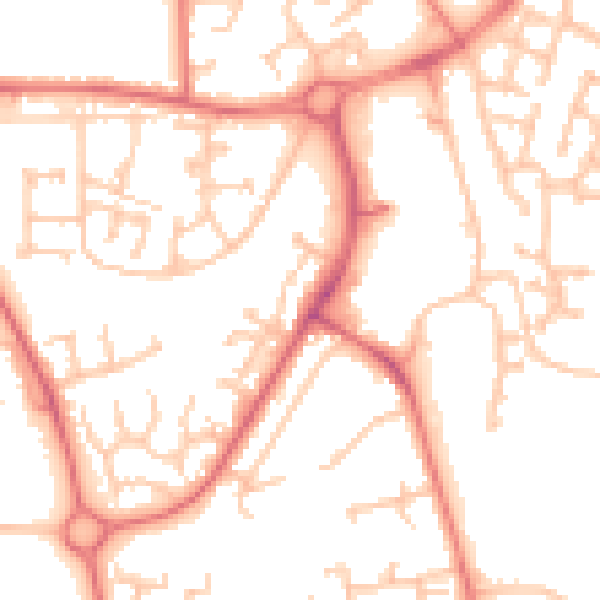 Daytime road noise heatmap for TS17 0DJ