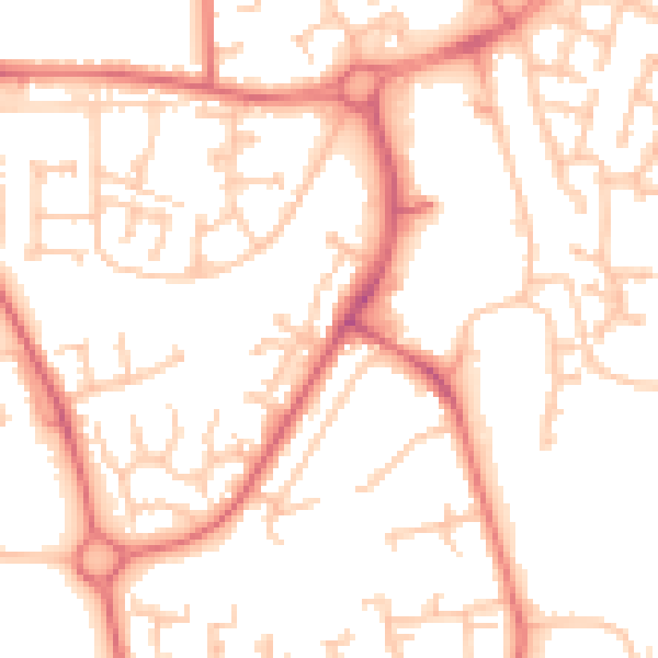 Daytime road noise heatmap for TS17 0DL