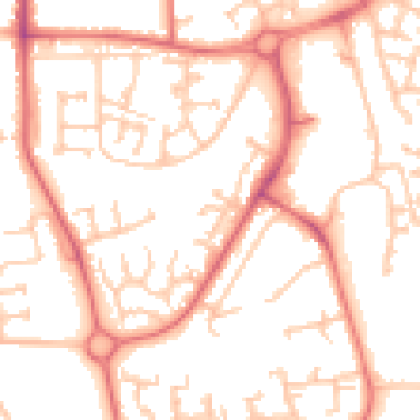 Daytime road noise heatmap for TS17 0DN