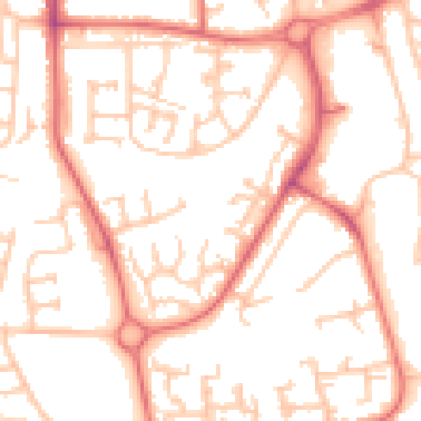 Daytime road noise heatmap for TS17 0DP