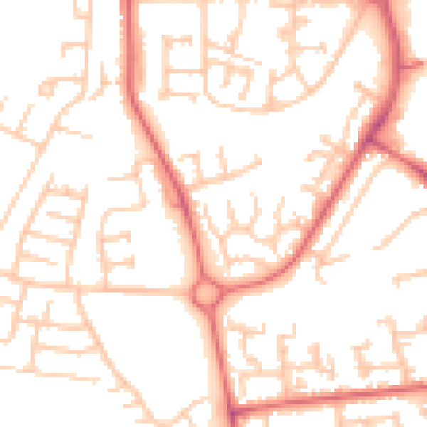 Daytime road noise heatmap for TS17 0DU