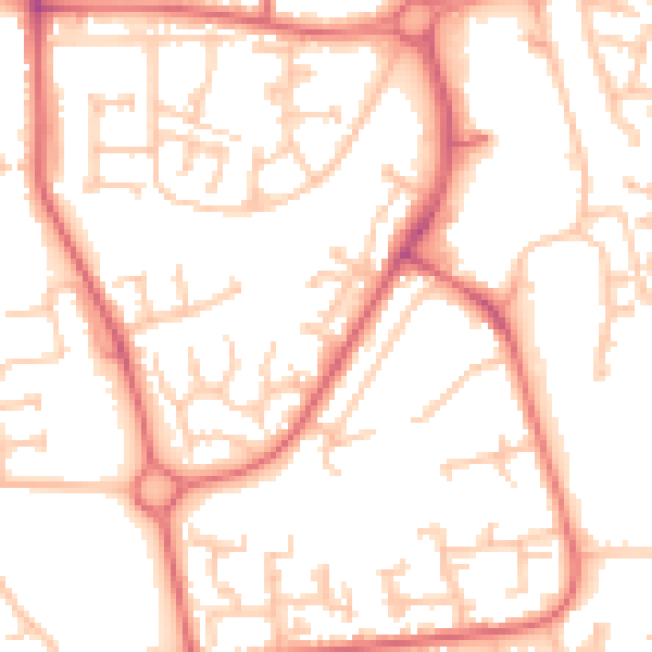 Daytime road noise heatmap for TS17 0DW