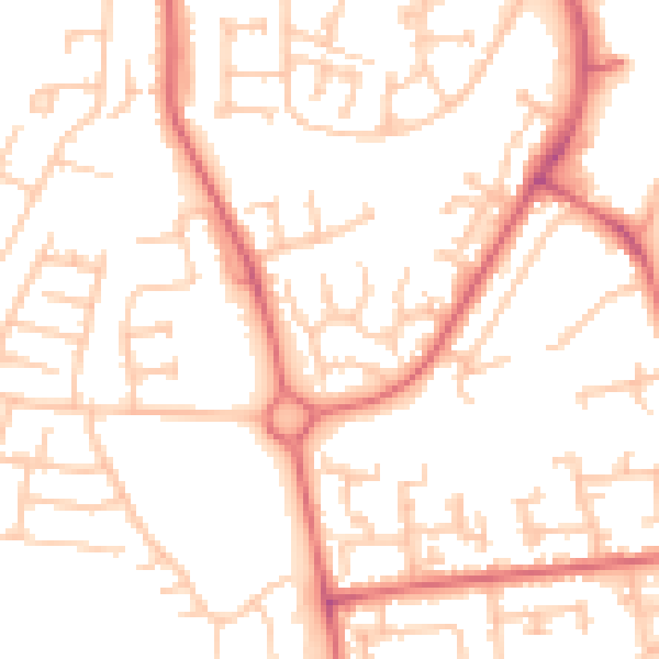 Daytime road noise heatmap for TS17 0DX