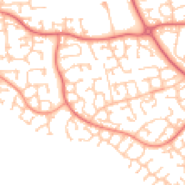 Daytime road noise heatmap for TS17 0FF