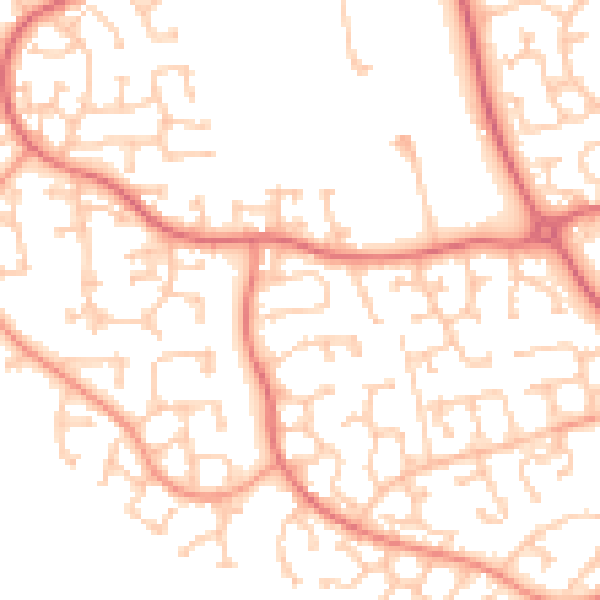 Daytime road noise heatmap for TS17 0FR