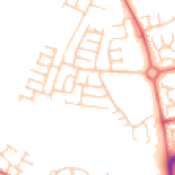 Daytime road noise heatmap for TS17 0HB