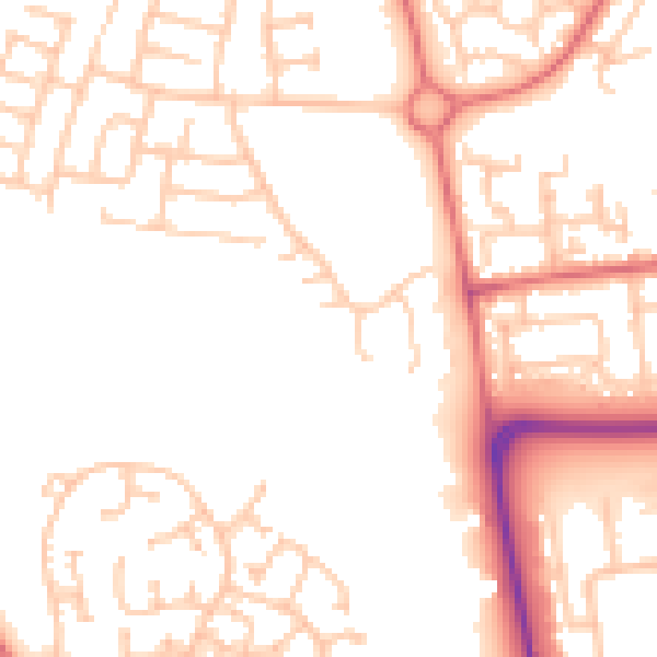 Daytime road noise heatmap for TS17 0LS