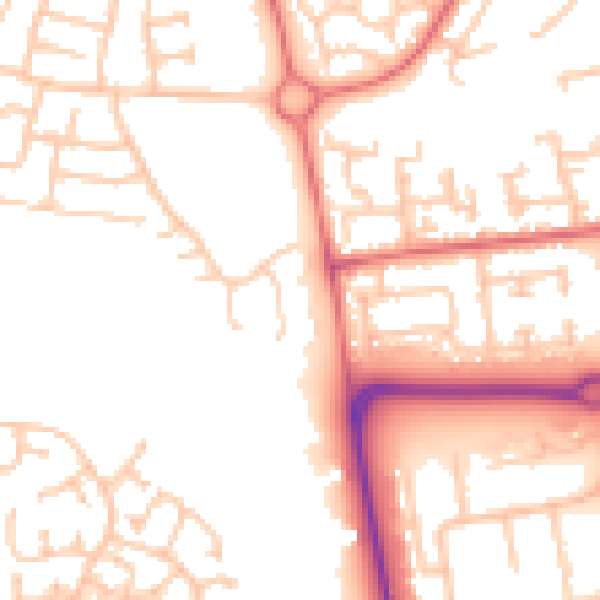 Daytime road noise heatmap for TS17 0LU