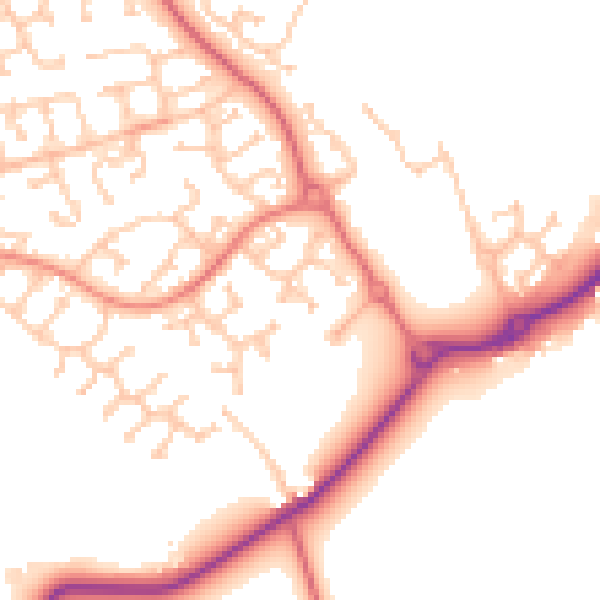 Daytime road noise heatmap for TS17 0PL