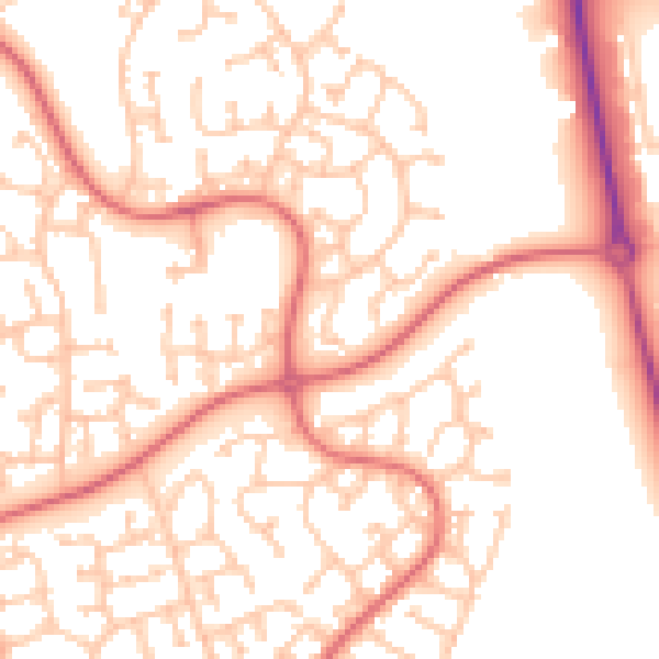 Daytime road noise heatmap for TS17 0RU