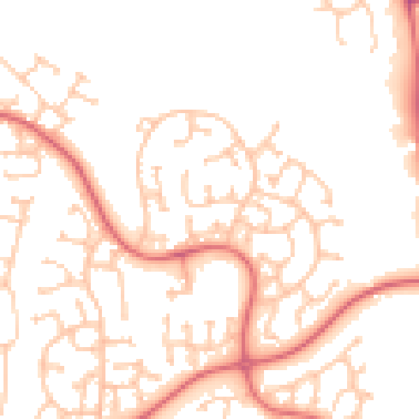 Daytime road noise heatmap for TS17 0SG